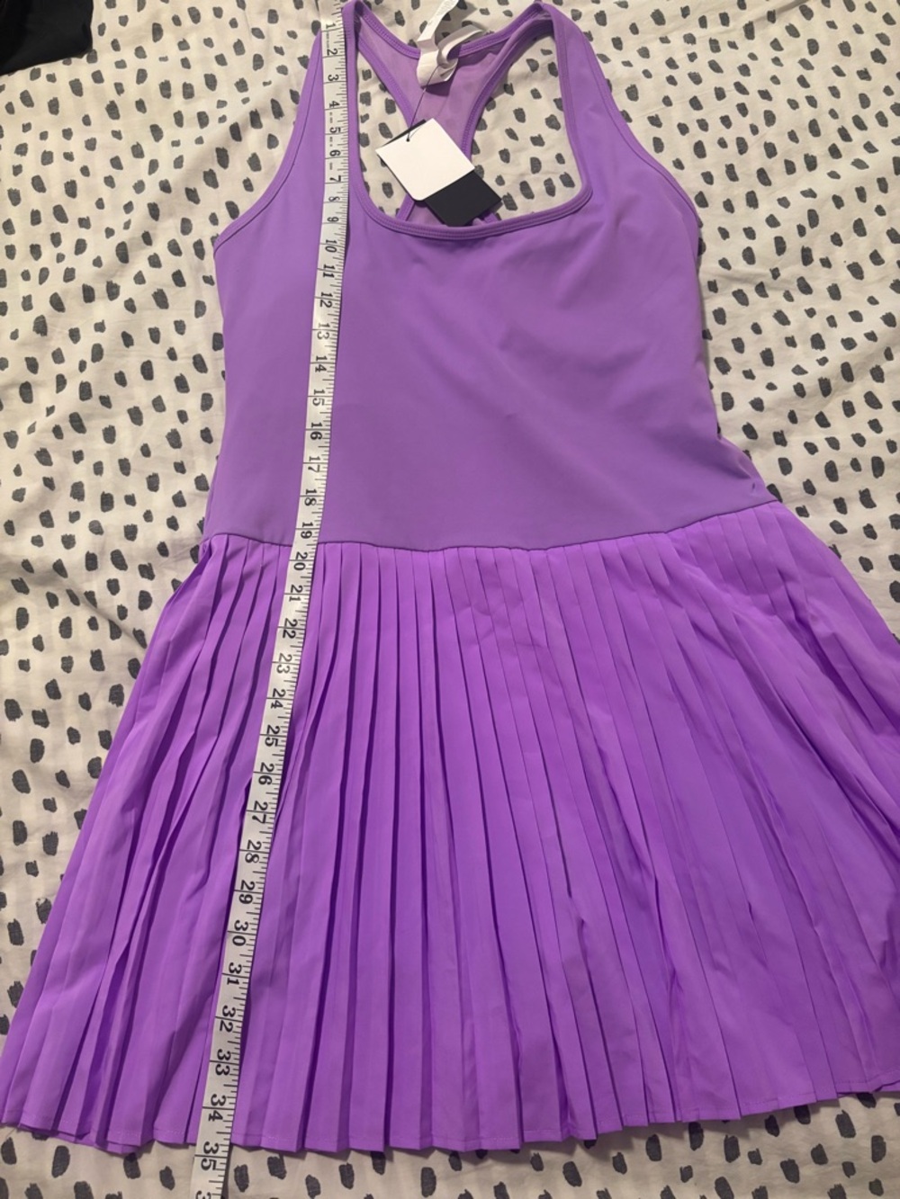 Fabletics XL Purple Hot Shot Pleated Dress Ultra Mini NWT - Picture 7 of 8